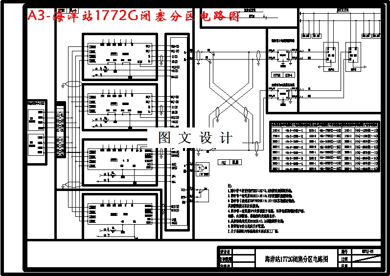 海洋站1772G闭塞分区电路图