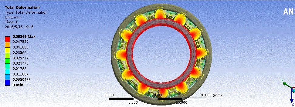 整体受载荷位移