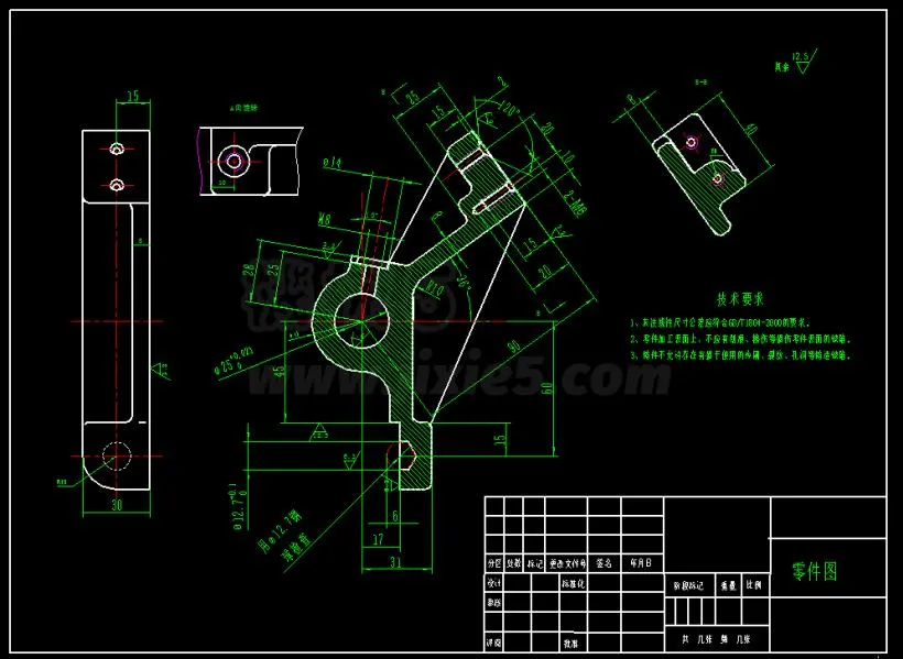 M2414-CA6140车床杠杆[831009]工艺及钻25孔夹具设计