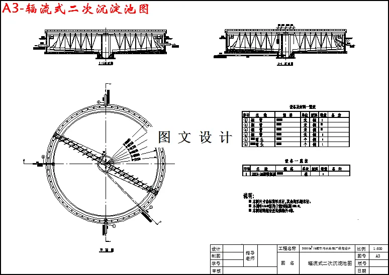 辐流式二次沉淀池图