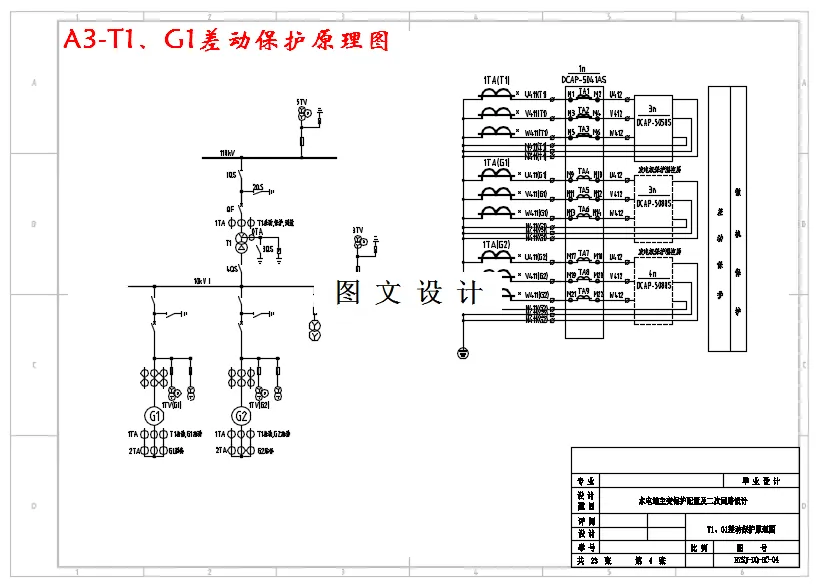 T1、G1差动保护原理图
