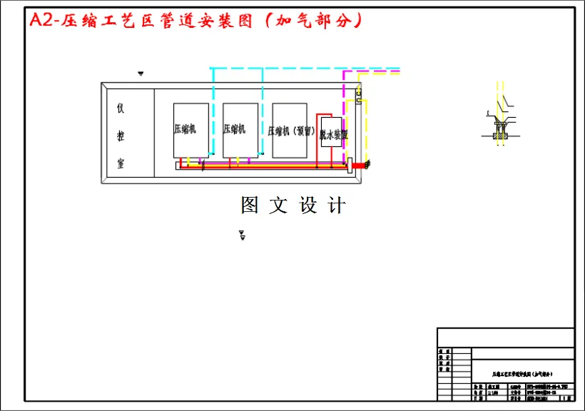 压缩工艺区管道安装图