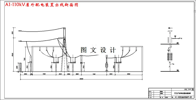 110kV屋外配电装置出线断面图