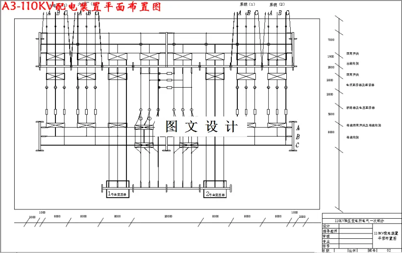 110KV配电装置平面布置图