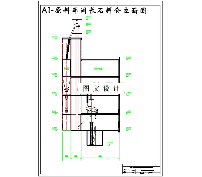 原料车间长石料仓立面图