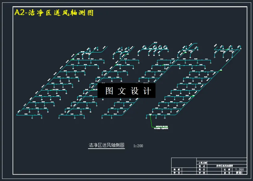 洁净区送风轴测图