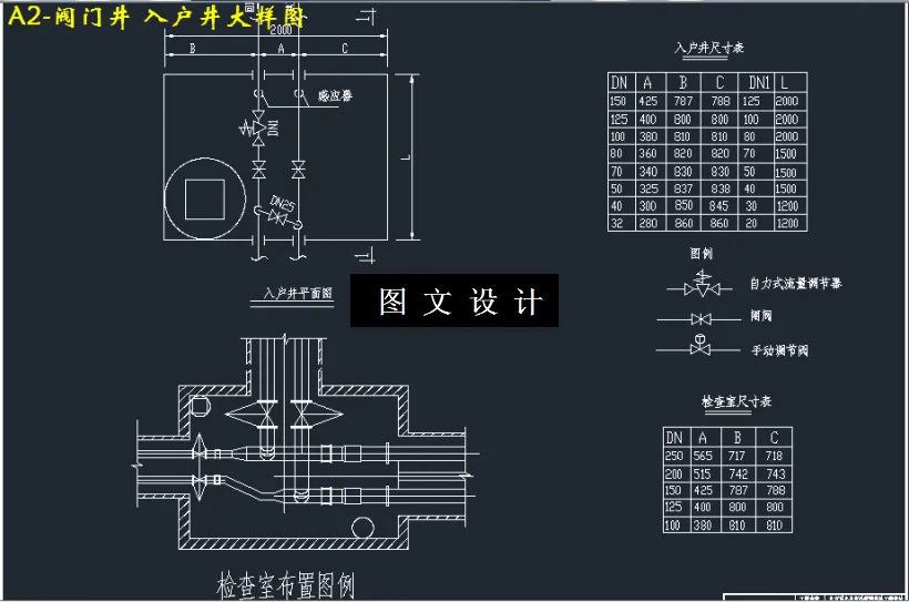 阀门井 入户井大样图