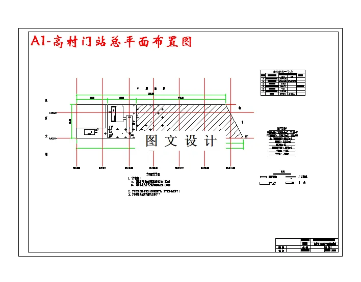 高村门站总平面布置图
