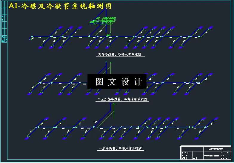 冷媒及冷凝管系统轴测图