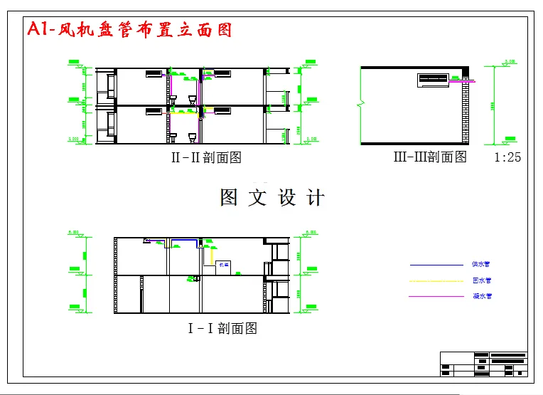 风机盘管布置立面图