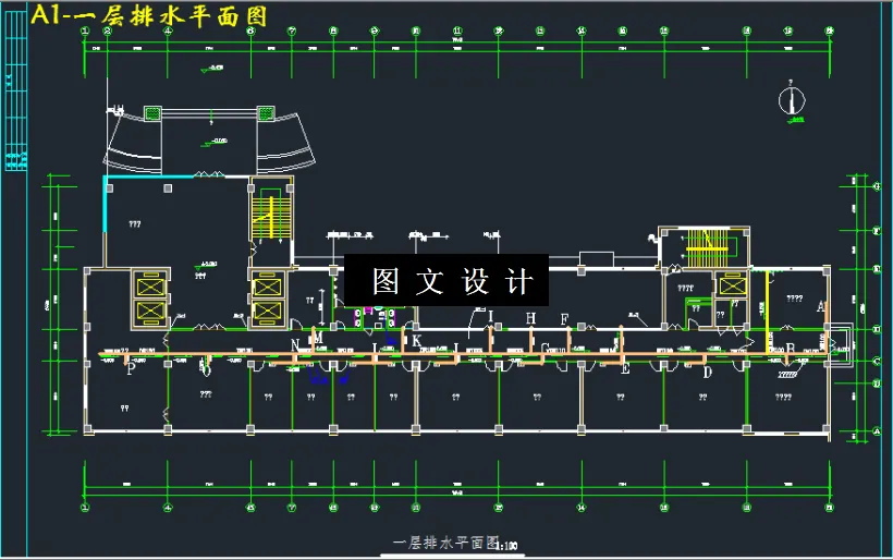 一层排水平面图
