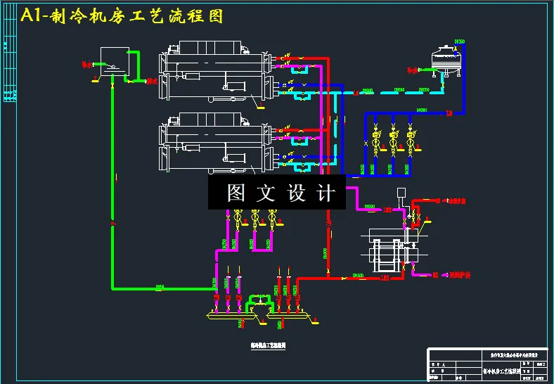 制冷机房工艺流程图