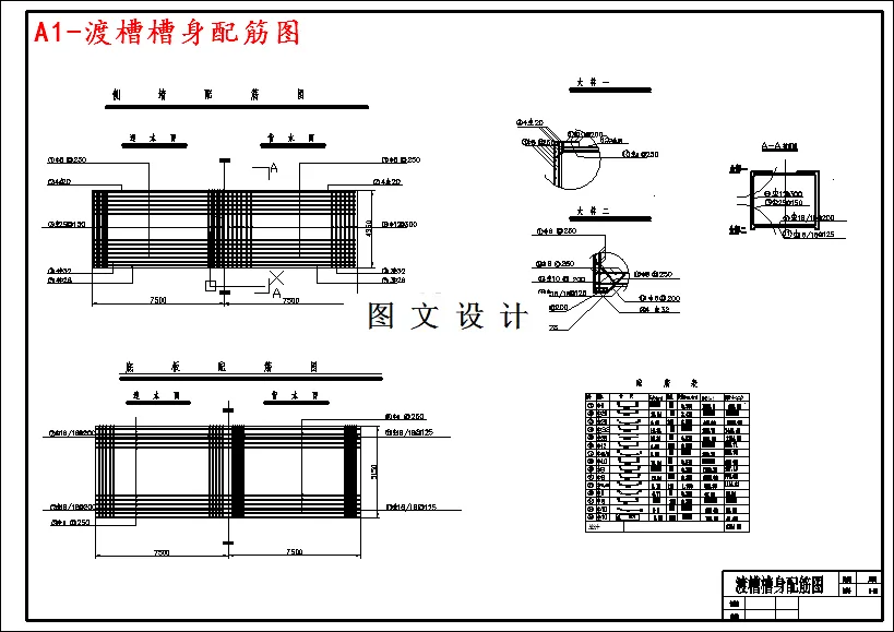 渡槽槽身配筋图