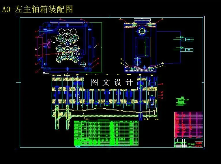 左主轴箱装配图