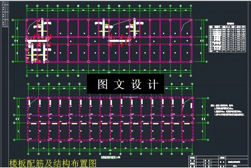楼板配筋及结构布置图