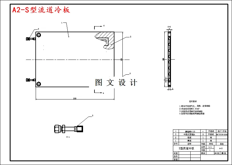 M3886-热耗150W电子芯片冷却板设计