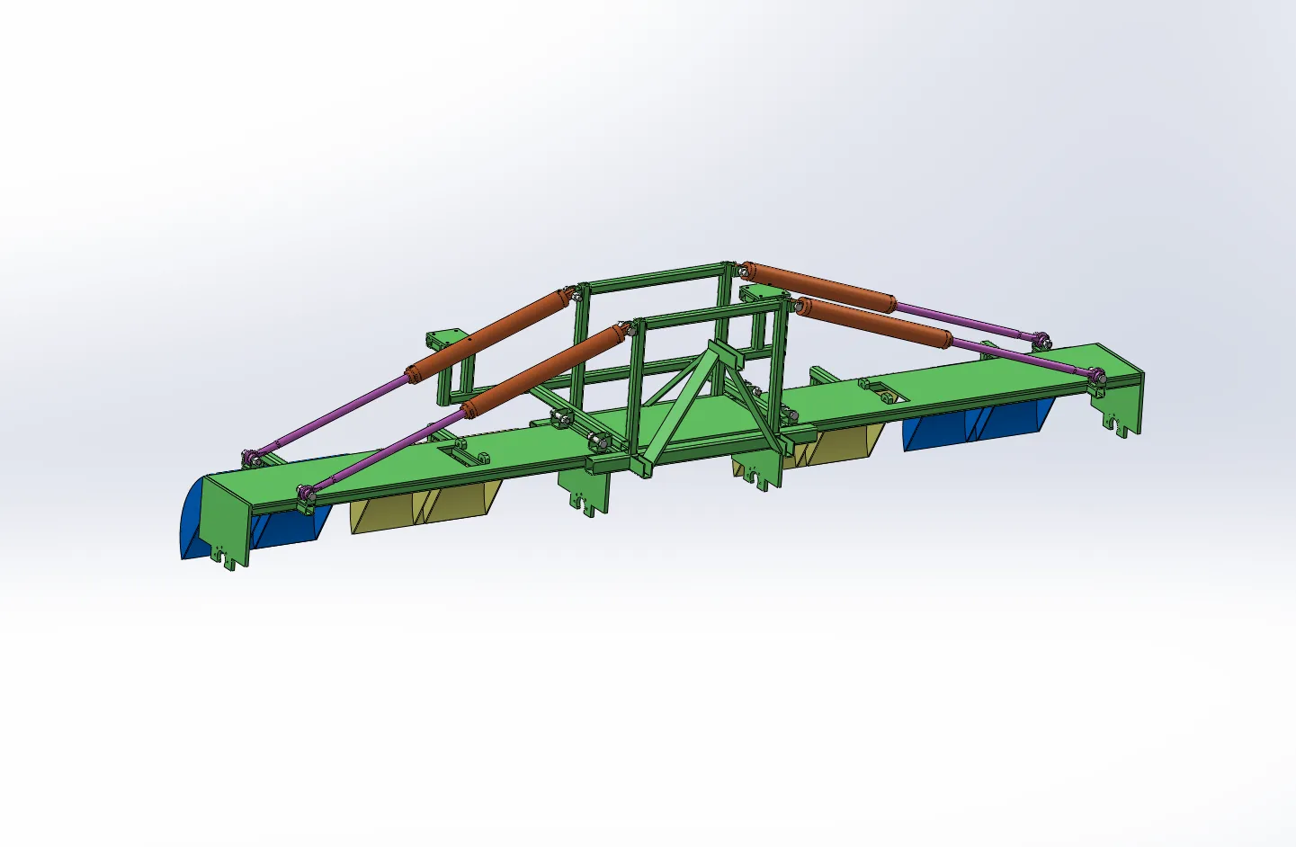 M7463-油菜折叠机架设计[含SW三维图]