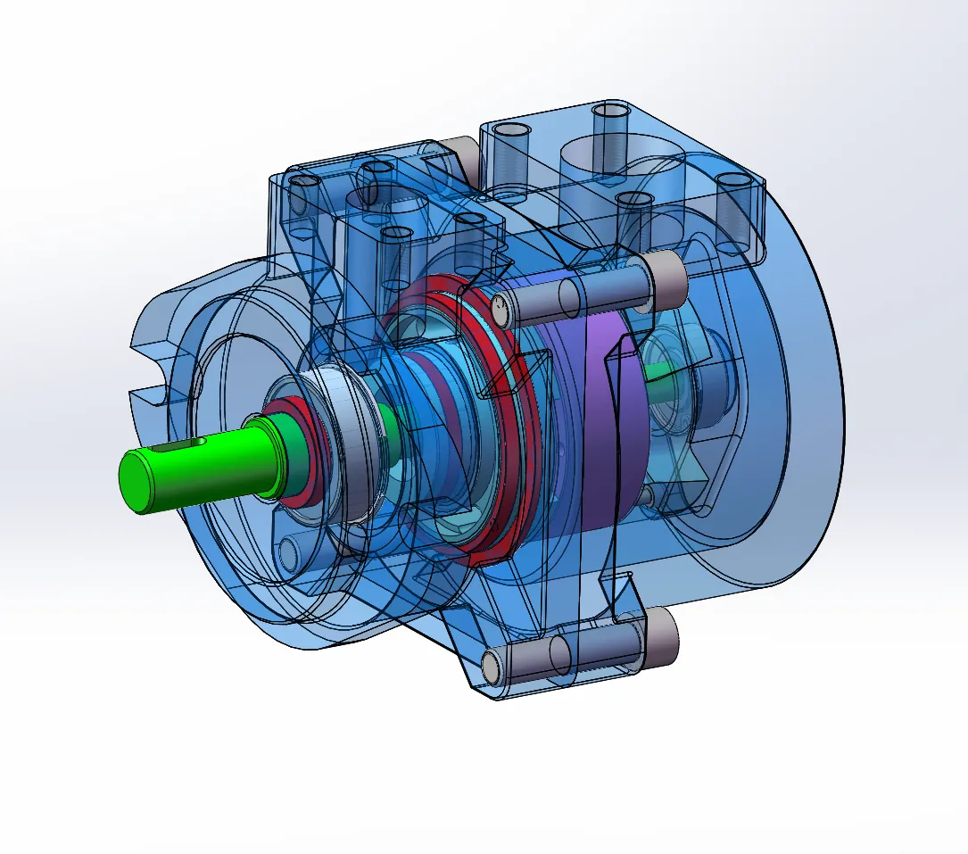 M7546-PFE定量叶片泵设计[含SW三维图]