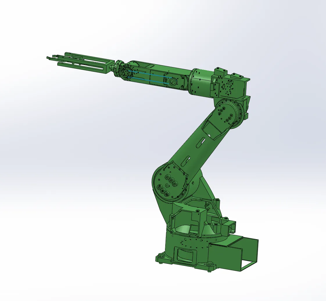 M7563-五自由度机械臂设计（液压马达驱动）[含SW三维图]