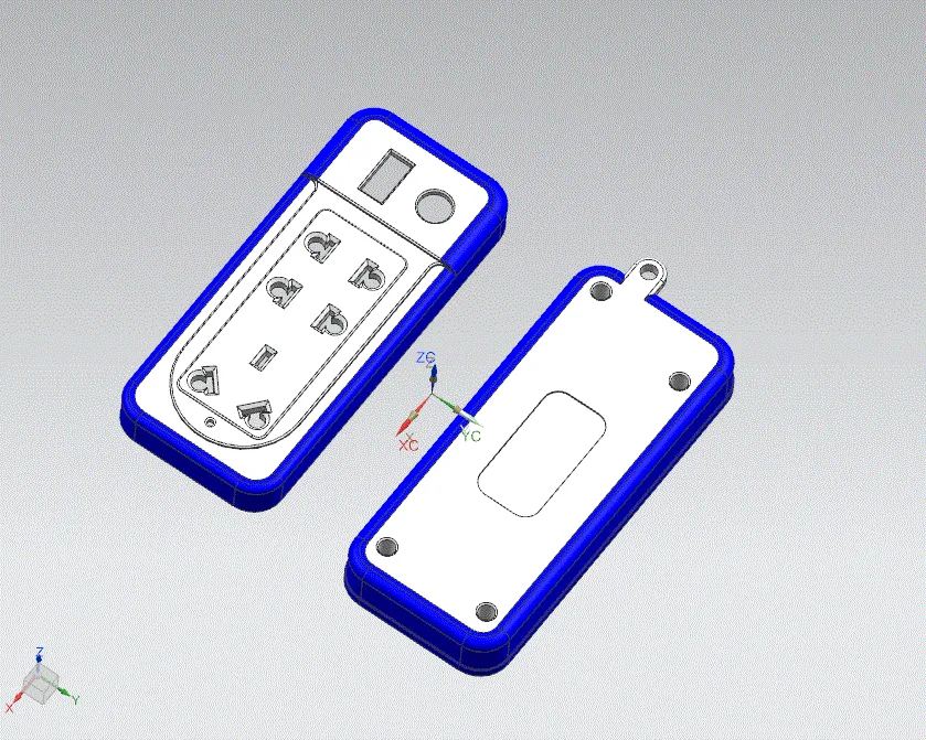 M7578-电源插座双色注塑模具设计及数控加工[含UG三维图]