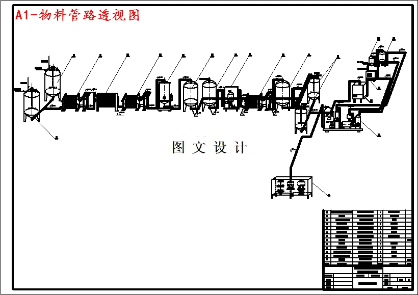 物料管路透视图