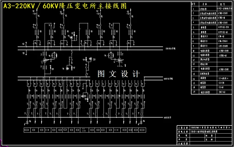 M4139-220KV降压变电所电气部分初步设计