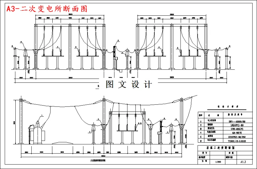 二次变电所断面图