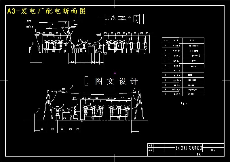 发电厂配电断面图