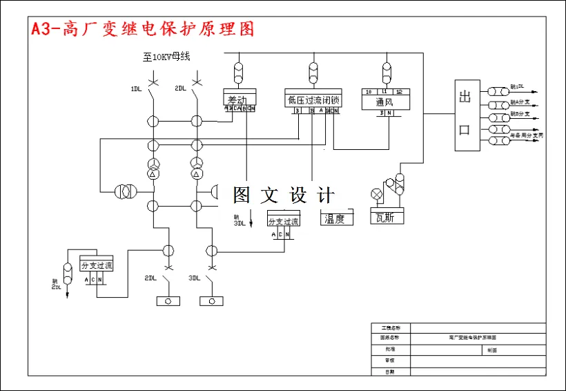 高厂变继电保护原理图