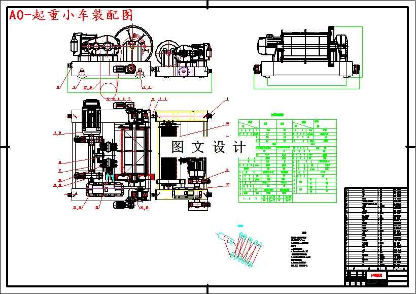 起重小车装配图