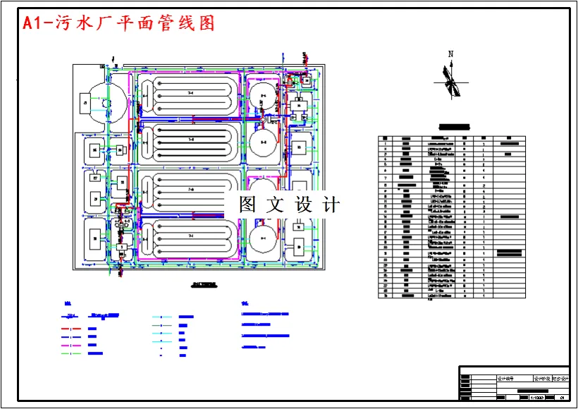 污水厂平面管线图