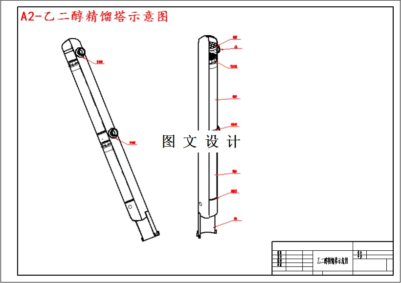 乙二醇精馏塔示意图