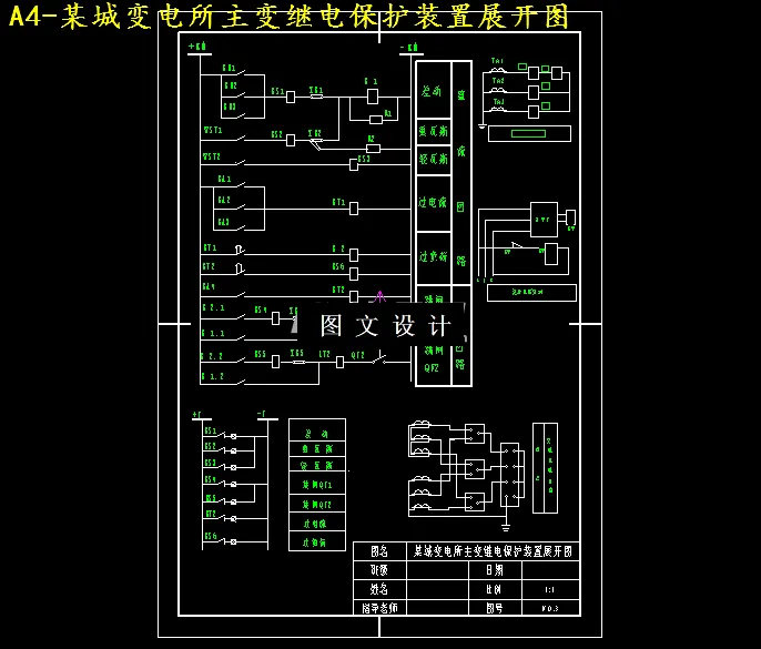 继电保护装置展开图