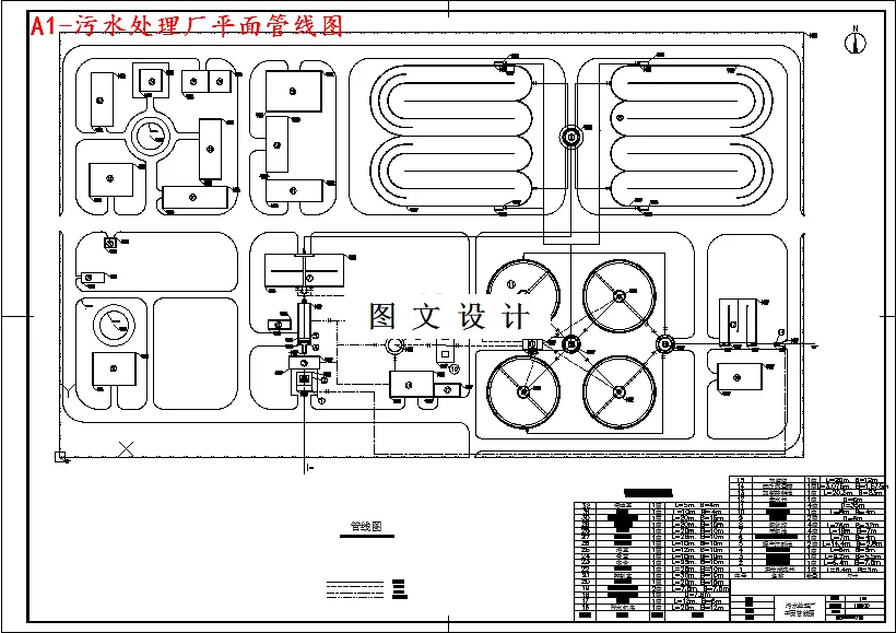 污水处理厂平面管线图