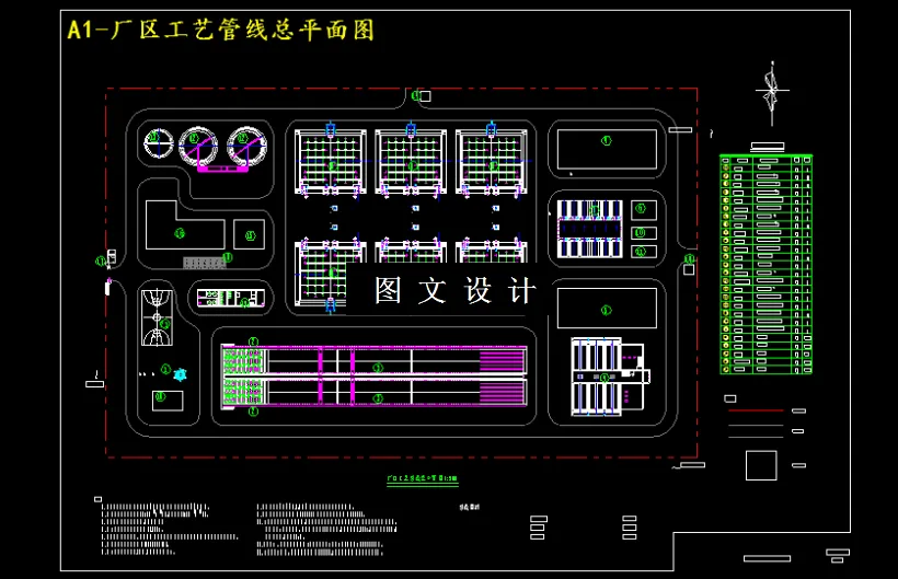厂区工艺管线总平面图