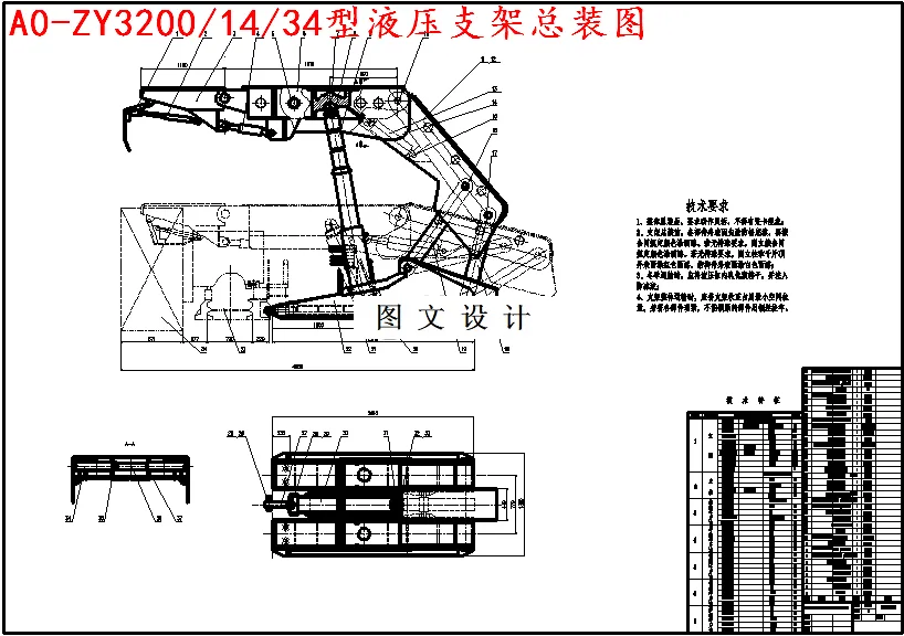 M5126-ZY3200／14／34型液压支架设计