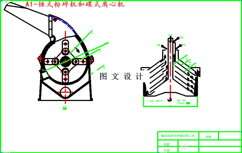锤式粉碎机和碟式离心机