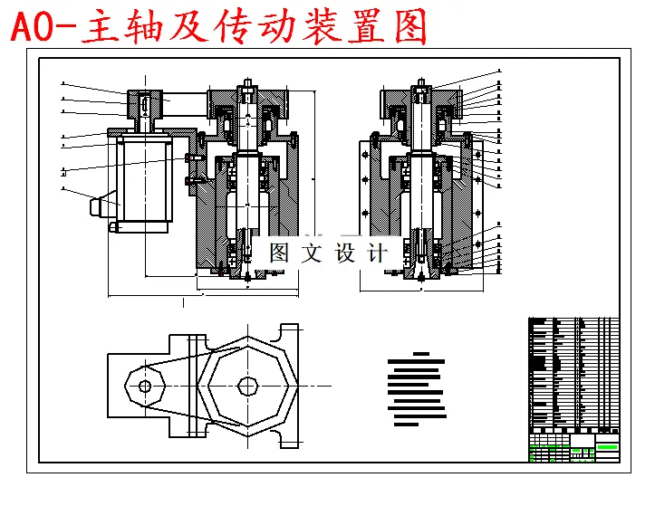 主轴及传动装置图
