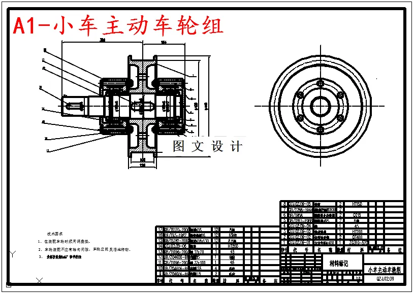 小车主动车轮组