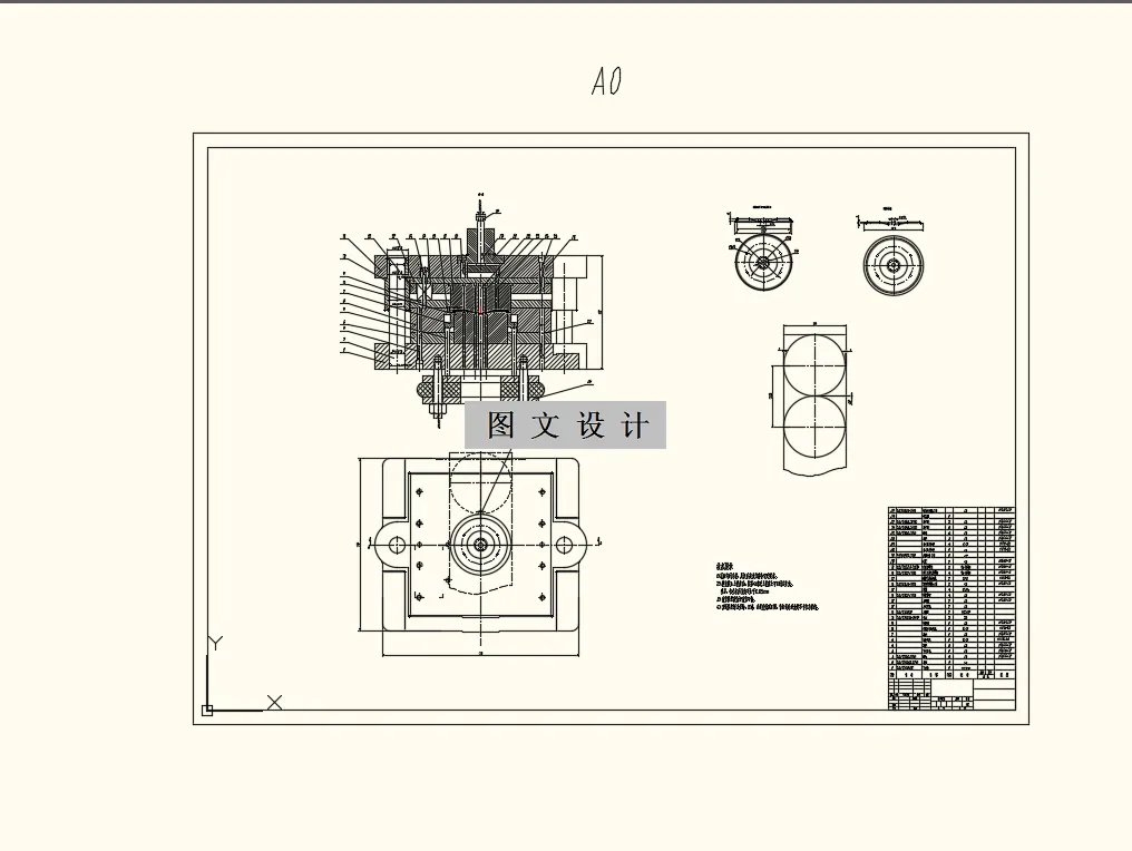 落料拉深冲孔装配图