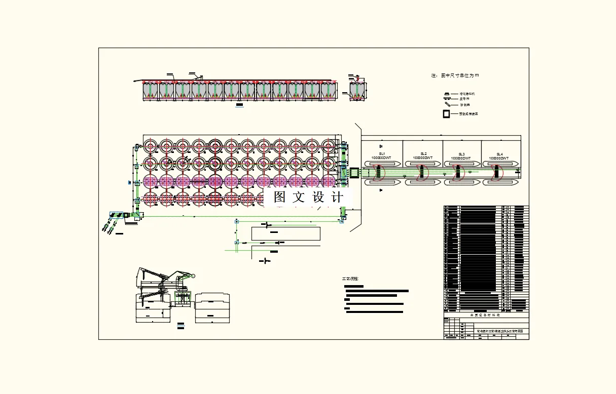 堆场及码头工艺布置图