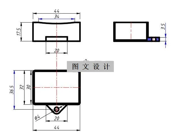 N1916-单耳端盖注塑模设计-长44