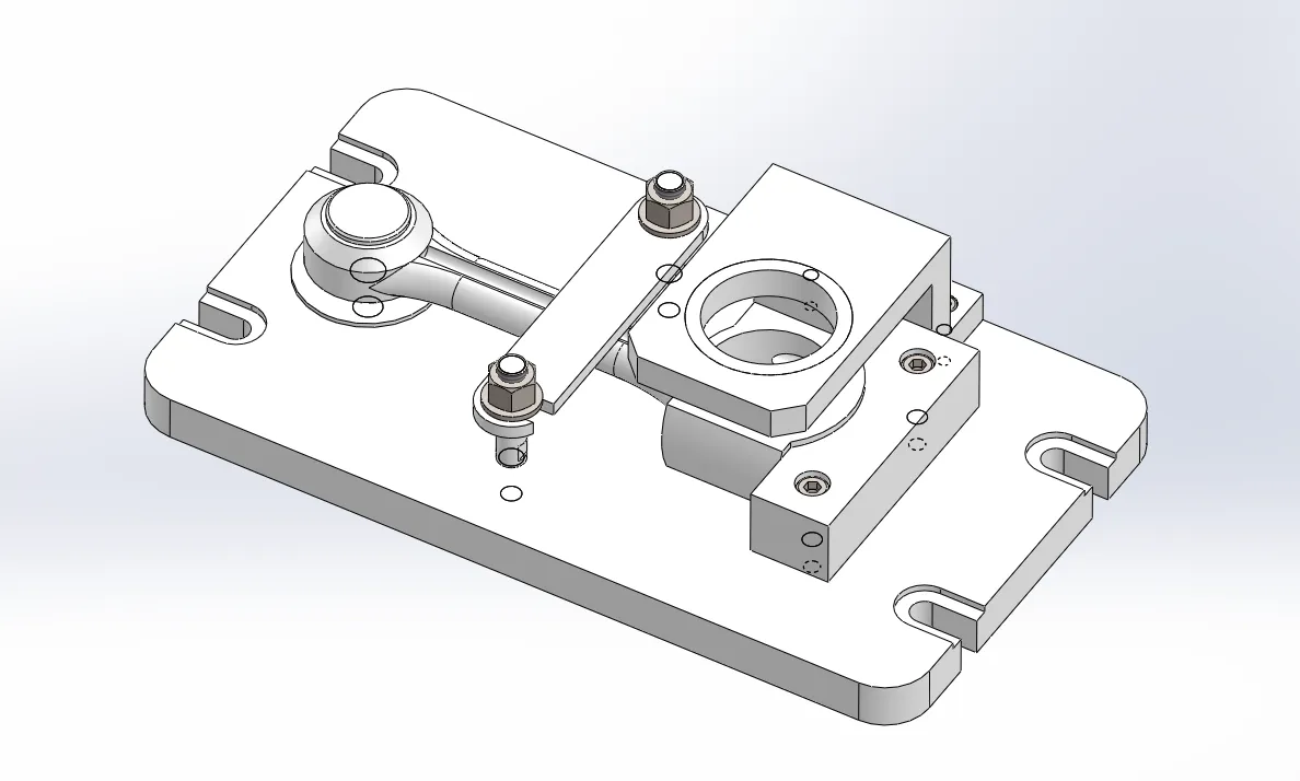 连杆夹具钻孔三维图