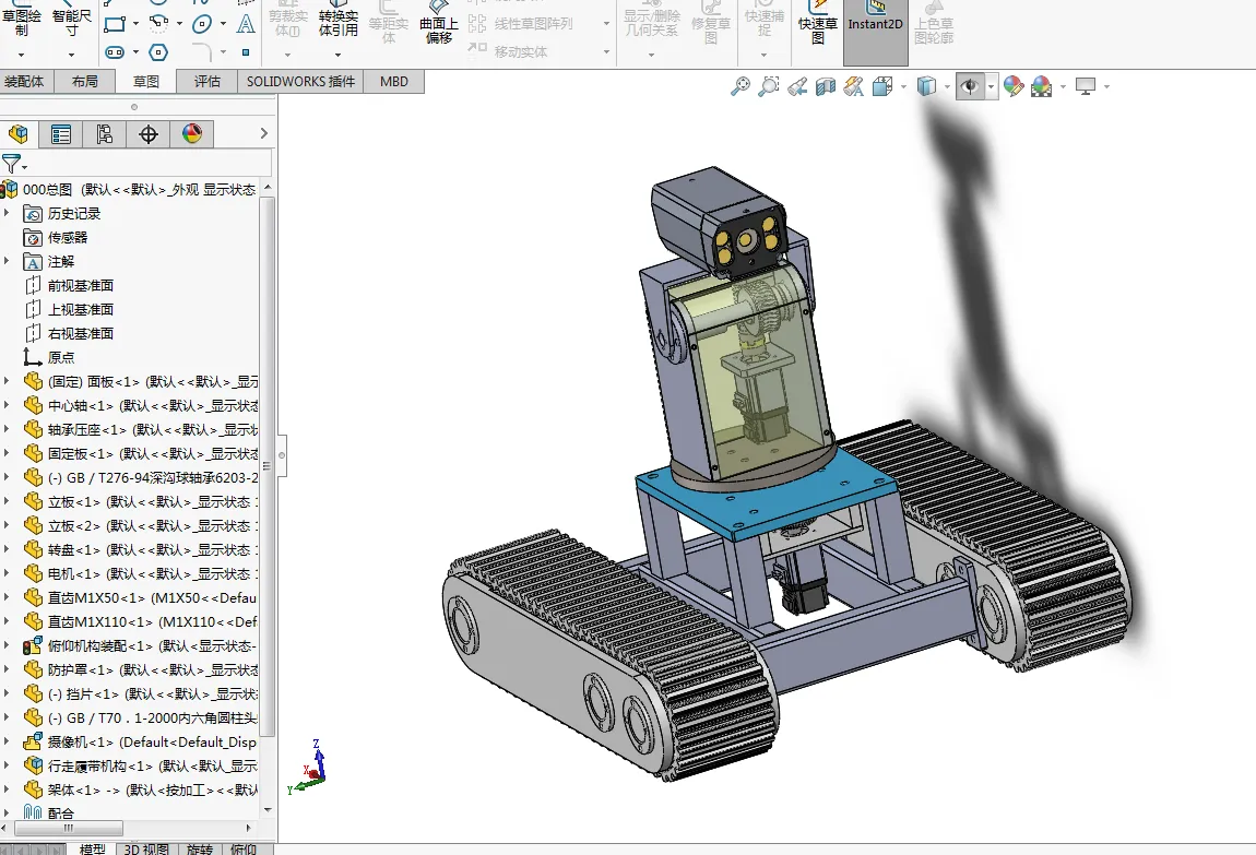Z375-煤矿井下巡检机器人的结构与控制设计[含SW三维图]