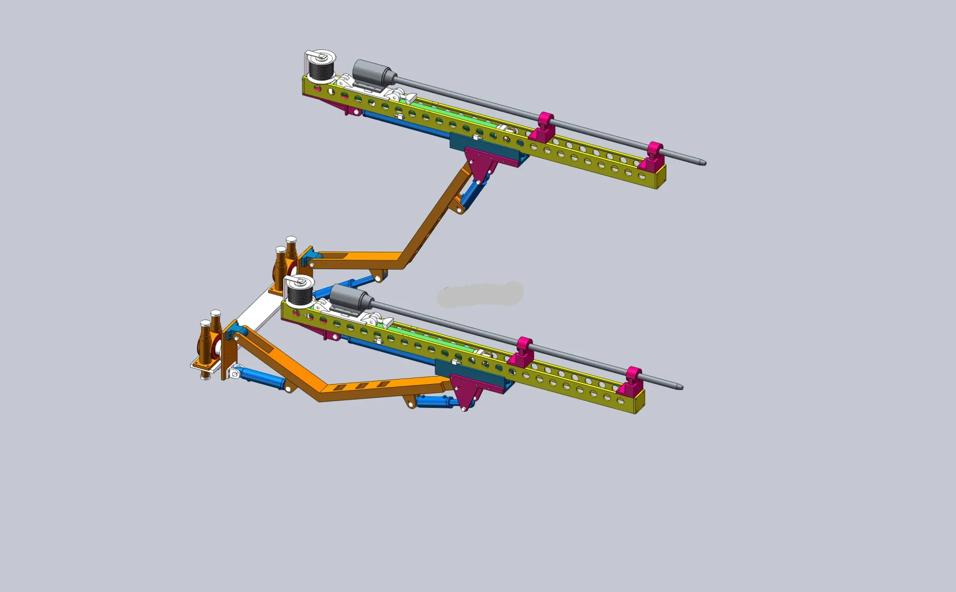 Z540-极坐标式钻臂凿岩台车工作机构设计【含SW三维图】