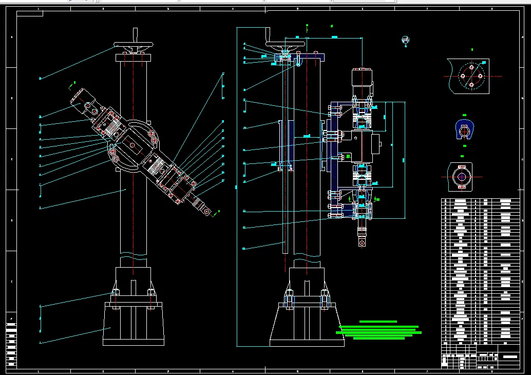 扭矩加载部分装配图