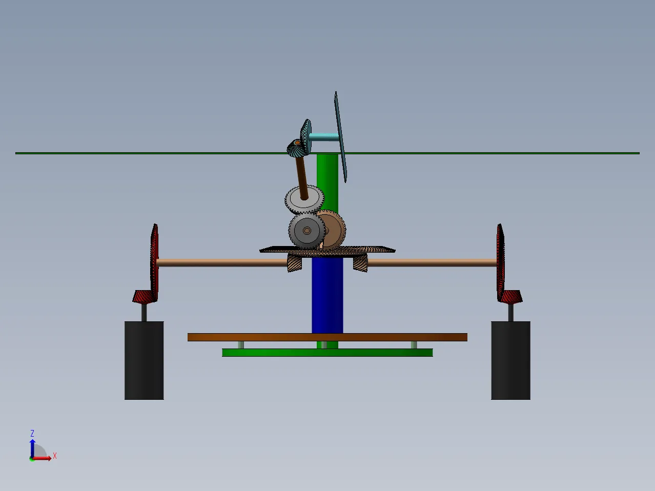 Z672-直升机传动系统主减的参数设计与建模【含三维图】