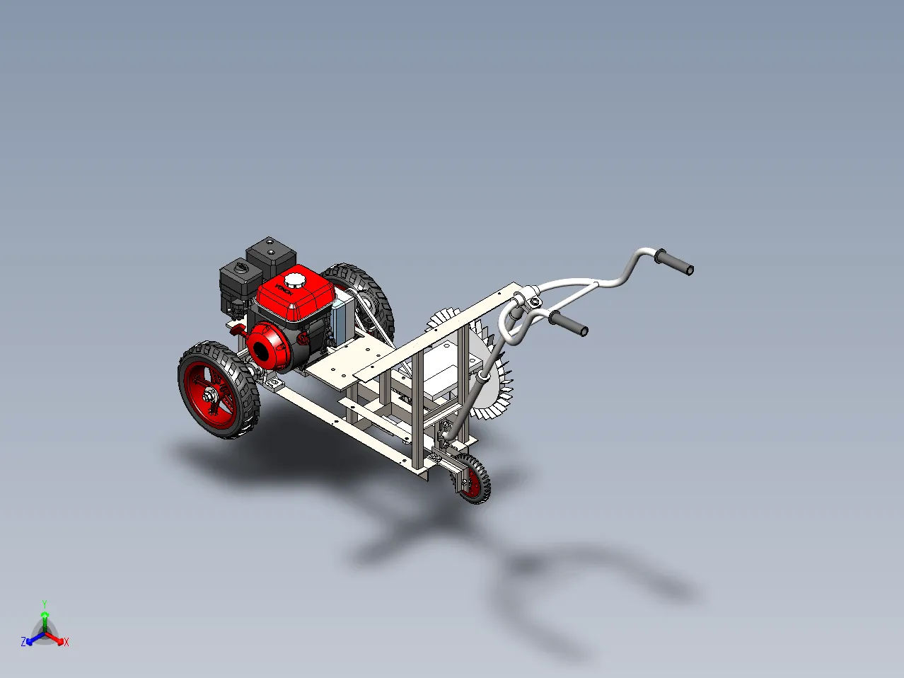 HN003-桥梁伸缩缝清理机车设计【含SW三维图】