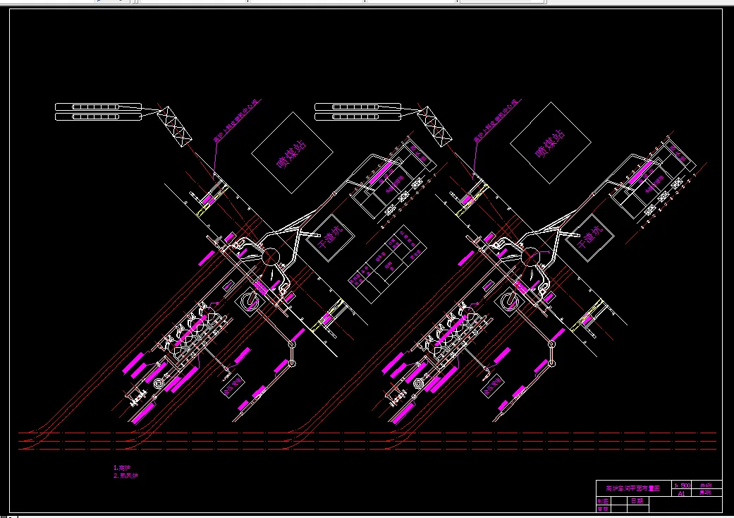 高炉车间平面布置图