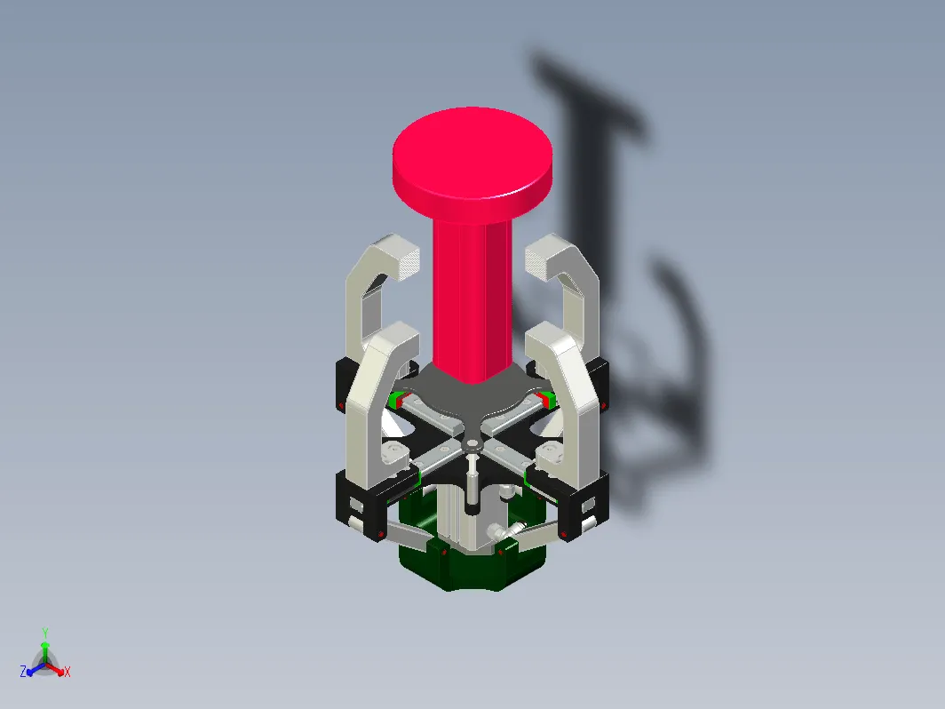Z1688-机械原理课程设计-四爪末端执行器结构设计【含UG三维图】